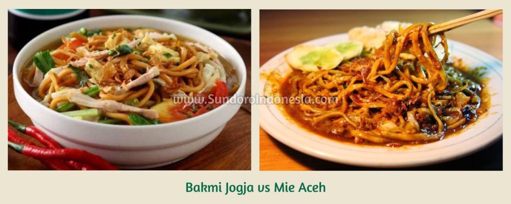 perbedaan bakmi jogja dengan bakmi jenis lainnya yaitu perbedaannya dengan mie aceh