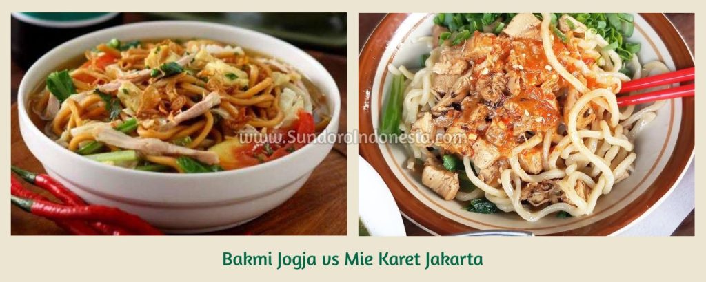 perbedaan bakmi jogja dengan bakmi jenis lainnya yaitu perbedaannya dengan mie karet jakarta